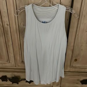 Shebird racer back tank with built in bra light gray 38DD